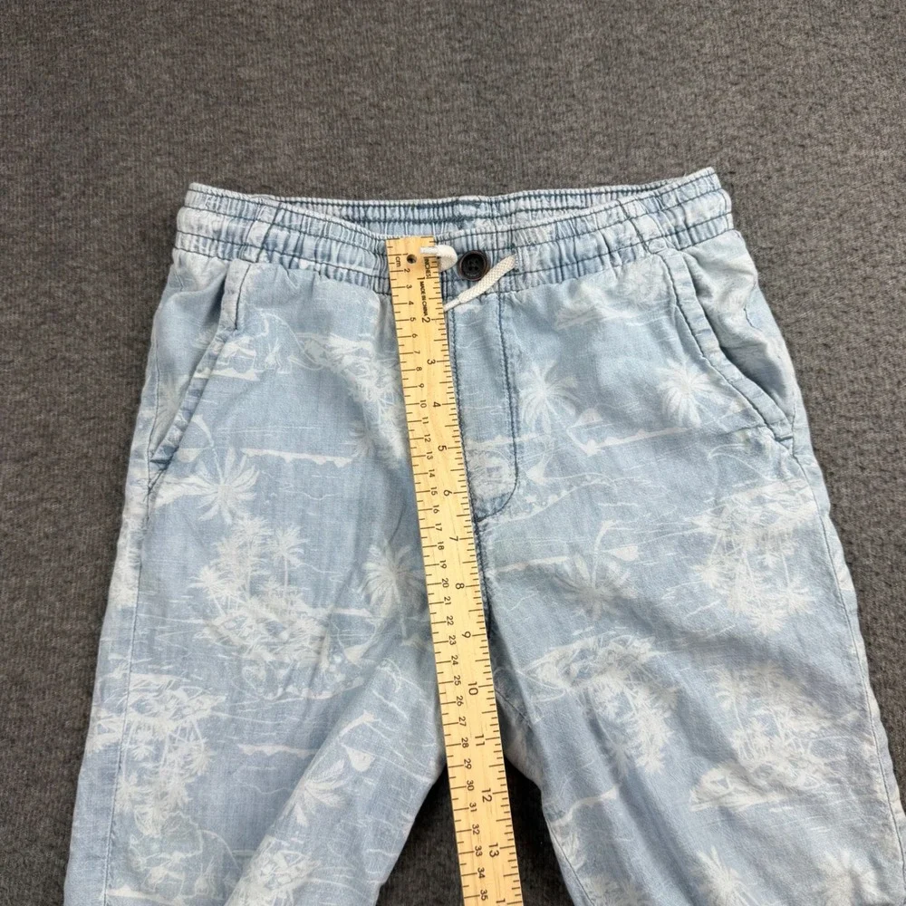 OshKosh B'gosh Shorts Boys 10 Blue Tropical Palm Tree Dinosaur Print Cotton